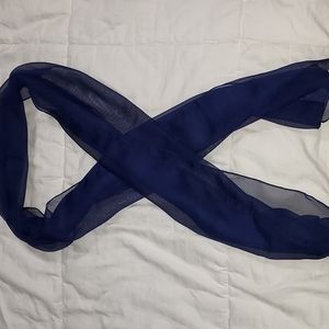 Navy blue sheer scarf
